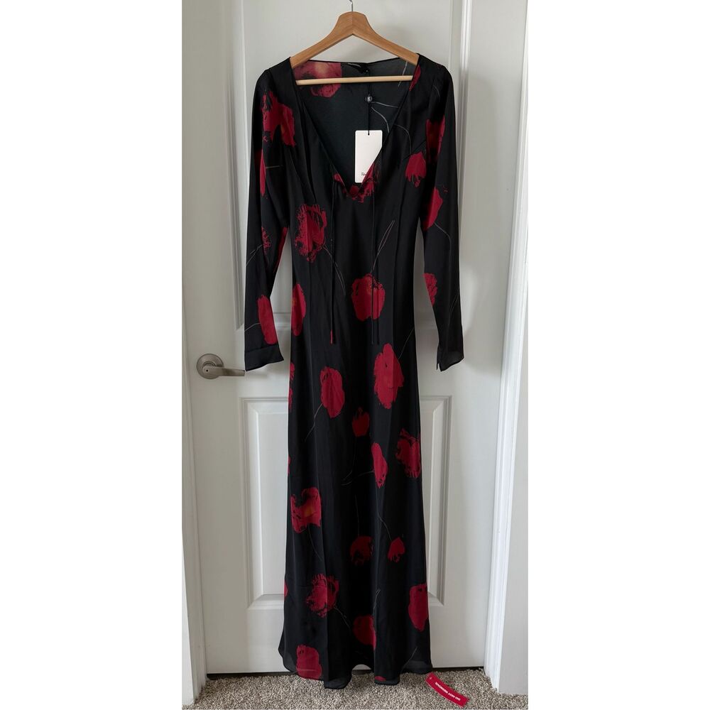 Realisation Par Black and Red Long Sleeve Dress - Picture 5 of 7